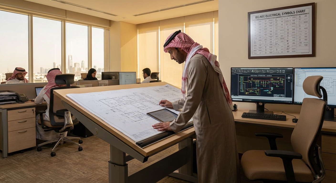 قراءة وتصميم المخططات الكهربائية للمباني السكنية